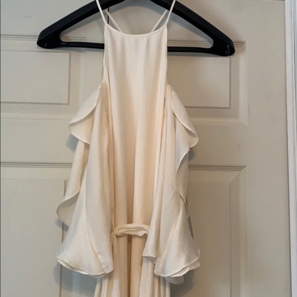 NWT! Halston Heritage gown cream crepe
